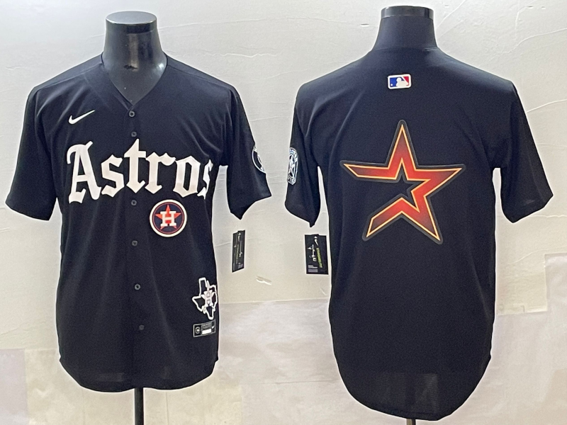 Men Houston Astros blank black MLB Nike 2025 jersey style 343